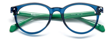Youth Unisex Polaroid Eyeglasses: PLD D814 - Blue Green(2) SpecSMART Eye Clinic (Front View)